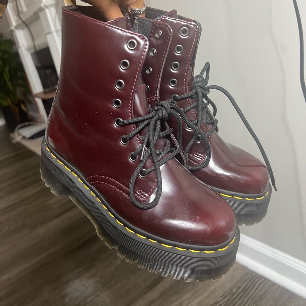 Dr. Martens maroon boots. Lightly worn